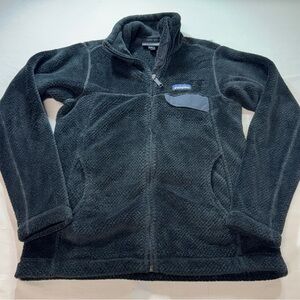 Patagonia Re Tool Jacket Womens Small Full Zip Outdoors Hiking Fleece Black